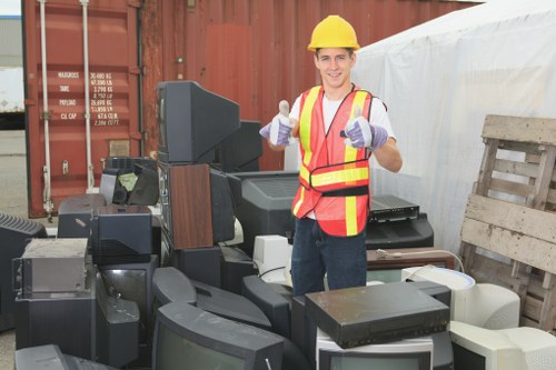 Vehicle loading and secured waste containers during collection